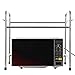 YXZQ Tablette, Support de Four à Micro-Ondes, Four à Micro-Ondes en Acier Inoxydable, Support de Four à Micro-Ondes, Rangement pour comptoir de Cuisine, Accessoires Divers avec Crochets, 58x