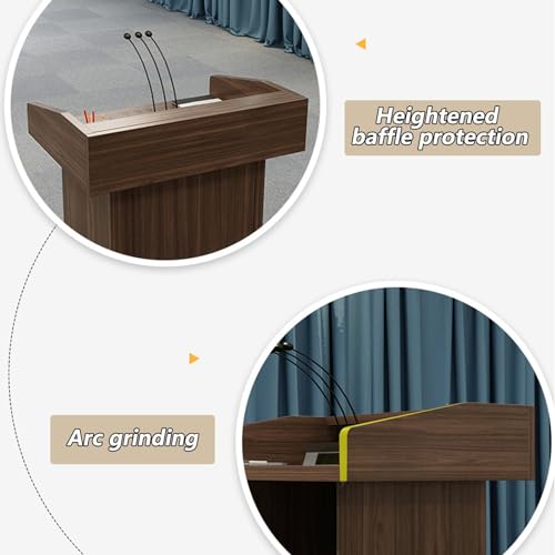 Atril móvil para iglesias y bodas con diseño versátil de madera 4