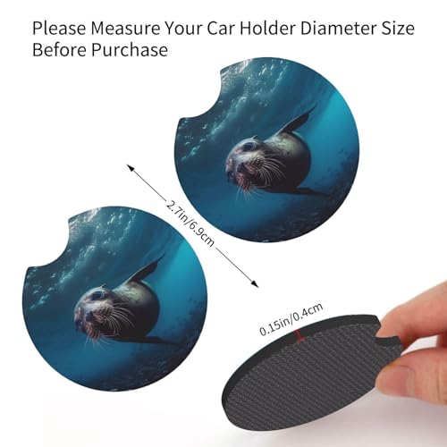 Portavasos para carro neopreno negro, 2 unidades miniatura 2