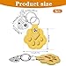 Nogeqi 2PCS Pet Hair Keychain, Handmade Pet Fur Keepsake Key Chain Cat Paw Shaped, No Longer by My Side but Forever in My Heart Cat Dog Memorial Gifts for Pets Hair Collecting (Brown, Yellow)