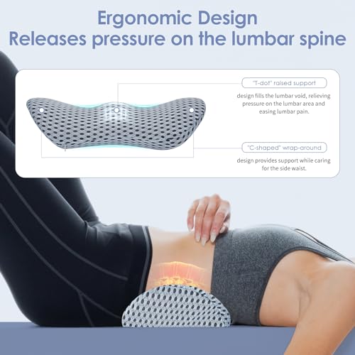 image for kasney Lumbar Support Pillow, Back Pillow for Low Back Pain Relief, Er