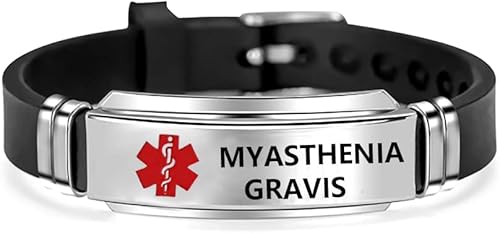 Pulsera de identificación de alerta médica roja de primeros auxilios de emergencia grabada con láser Alerta de salud ajustable pulsera de silicona