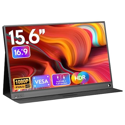 ZSCMALLS Portable Monitor 15.6 Inch Full HD Computer Display USB C Dual Monitor with Speaker, Gaming Monitor for PS3 PS4 Xbox Nintendo Raspberry pi
