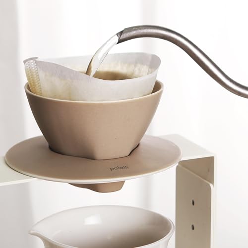 Image of Palatti 102 Trapezoidal Cone Coffee Paper Filters (100 count) for #2, 1x2 and 102 Style in Size 2 Pour Over Makers and Drippers, with Reclosable Zip Bag as a Convenient Filter Holder