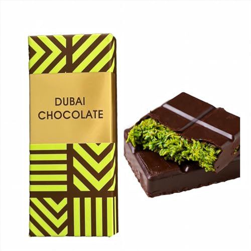 ドバイ チョコ ピスタチオ DUBAI CHOCOLATE PISTACHIOドバイチョコレート 50g 個別包装 chocolate 板砖チョコレート 濃厚チョコ ナッツ入り (50g, ピスタチオ味*1)のサムネイル