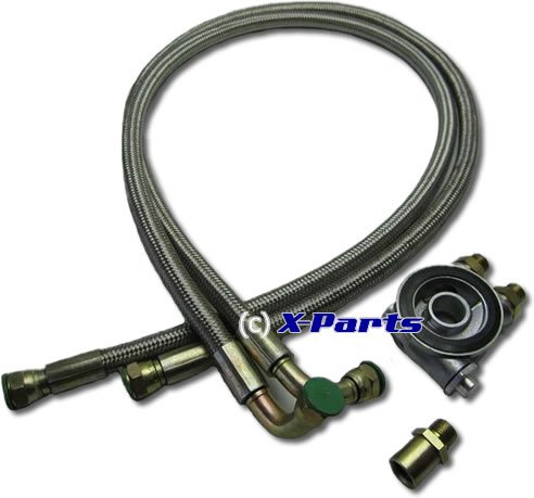 Oil Connection Set Thermostat Steel Flex All Car Universal 3/4 "NEW