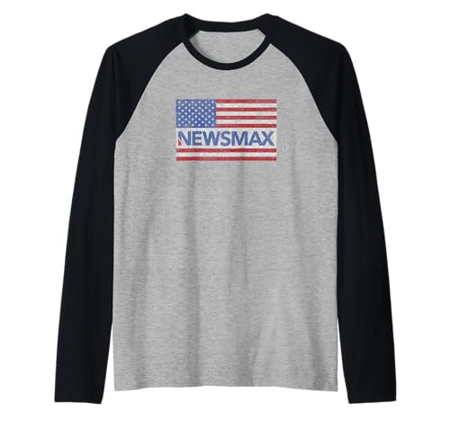 Newsmax Conservative News Raglan Baseball Tee