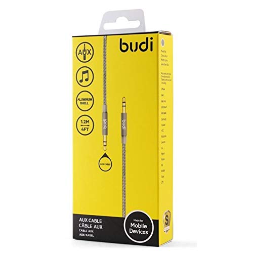 Budi Aux Braided Cable With Metal Shell Length:1.2M