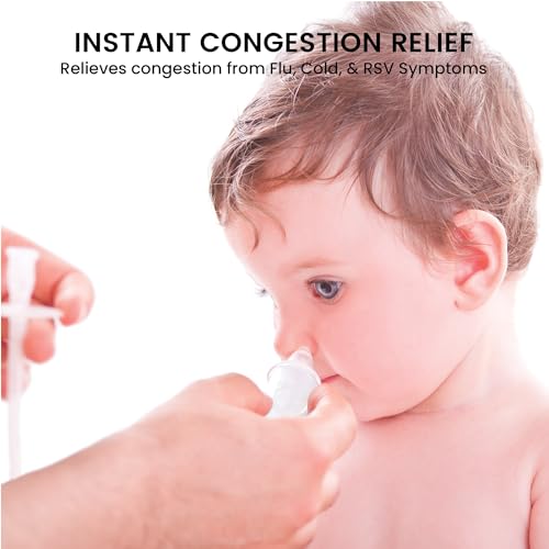 Image of Lulyboo Baby Nasal Aspirator with Case - Reusable BPA-Free Snot Sucker with Soft Tips, Gentle & Effective Relief for Congestion, Easy to Clean, Ergonomic Design for Newborns & Toddlers