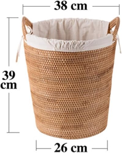 Woven Laundry Basket with Handles, Stylish Storage Solution for Living Rooms and Bedrooms