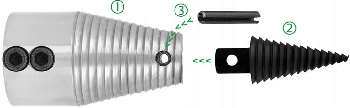 170mm Drillkegel Holzspalter Kegelspalter Spaltkeil Spaltbohrer viele Aufnahmen NEU (50mm Aufnahme)