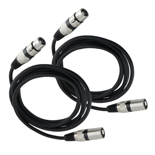 Câble audio XLR de microphone pour table de mixage et scène de concert en lot de 2 cordons