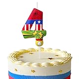 Red Themed Birthday Candles, Number 4 Candle Anime Cake Topper Birthday Candle, Birthday Decorations for Kids Theme Party Supplies (Number 4)