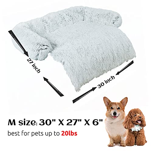 Hachikitty Dog Sofa Bed Mat Cover Soft Plush, Couch Cover For Dogs Dog Mat For Furniture Protector Pet Sofa Mat For Dogs, Dog Furniture Bed Sofa Cushion Washable Dogs Bed Mats (Medium, Grey) #TOP4