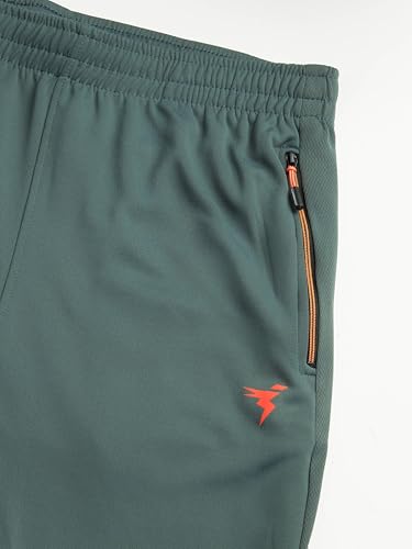 Image of TECHNOSPORT Mens Polyester Slim Fit Activewear Track Pant with SPF50+ for Running, Workout Wear Antimicrobial & Quick Dry