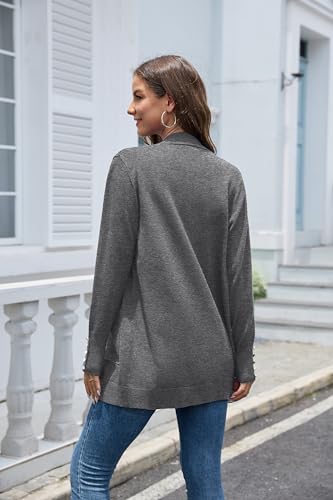 Image of VIISHOW Women Cardigan Sweater Lightweight Open Front Long Sleeve Soft Fine Knit Casual Trendy Kimono Cardigans with Pockets