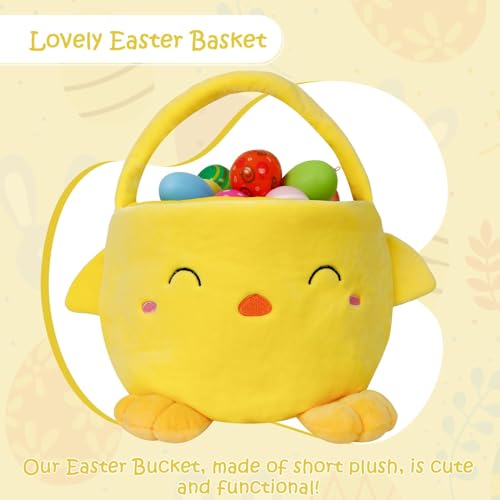 Easter Baskets for Kids, Cute Chick Easter Egg Buckets Huting Festivals Gift for Girls Boys by Wepop - Image 2