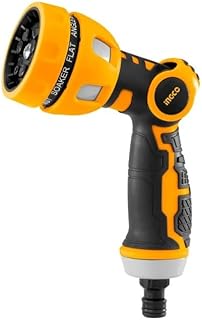 INGCO Garden Hose Nozzle, 9-Way Adjustable Plastic Trigger Sprayer, Model HWSG6091