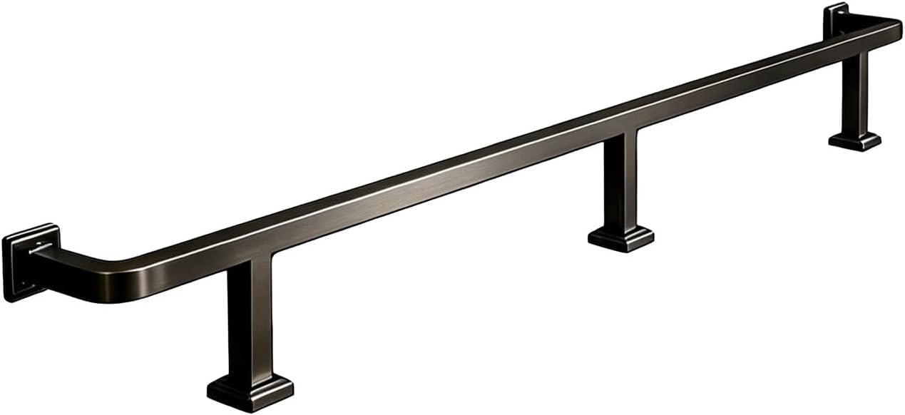 Kjobdwz Schwarz Bar Foot Rail Bar Foot Rail Kit, 3.28~15.75Ft Foot Railing For Bar Indoor & Outdoor Rails Bracket For Restaurant Kitchen Cafe Library(,3.5M/11.48Ft)