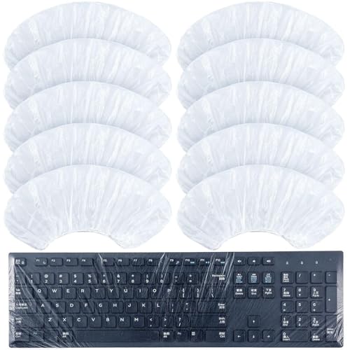 Protector universal desechable de teclado 60 piezas blanco miniatura 1