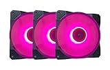 APEVIA CO312L-PK Cosmos 120mm Pink LED Ultra Silent Case Fan w/ 16 LEDs & Anti-Vibration Rubber Pads...