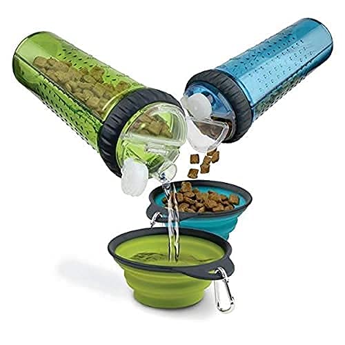 Episkey 2 in 1 Portable Dog Food Container and Water Bottle, Leak Proof Dog Travel Water Bottle Dispenser with Drinking and Feeding (B09YH5T7TG) Amazon Price History, Amazon Price Tracker