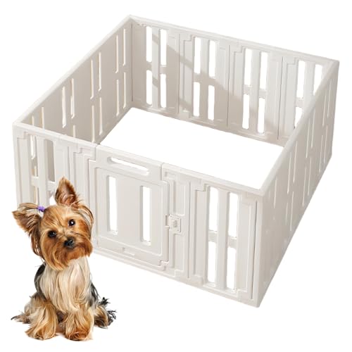 WYTTDBD犬 ケージ 犬 ゲージ 高さ 60/75cm 小中大型犬用 犬ゲージ ペットケージ 犬サークル バックルデザイン ペットサークル 室内 トイレトレーニング出来る 仕切 組立簡単 掃除しやすい (ホワイト) 120x120x60cm