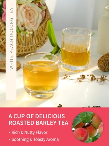 Image of TeeLux White Peach Oolong Loose Leaf Tea, Tie Guan Yin, Peach Aroma, 5.3 oz