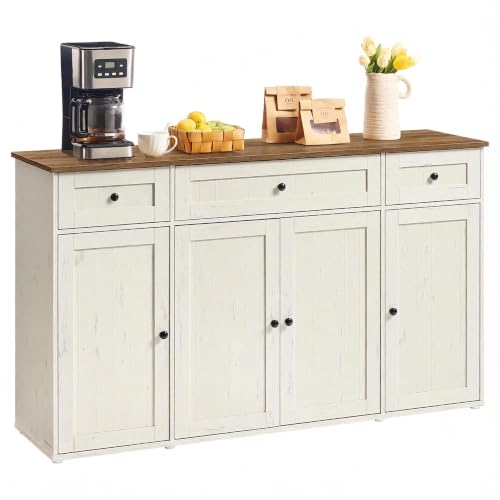 SONGMICS Home Aparadores para Salon Snapsemble, Mueble Cocina con Encimera