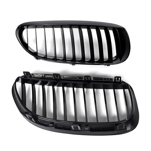 Grille de capot voiture compatible avec BMW Série 6 E63 calandre noire brillante