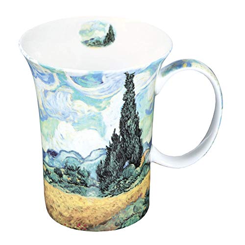Canecas de Van Gogh Sinais Bone China – Conjunto de 4 Canecas de Porcelana de Ossos com Pinturas fam