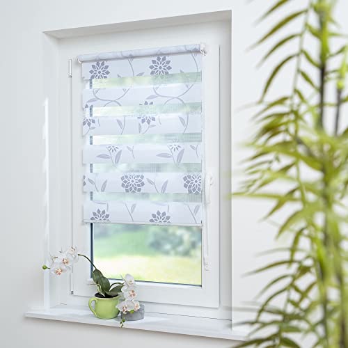 DECOLIA Klemmfix-Duorollo/Doppelrollo Bedruckt mit verstellbaren...