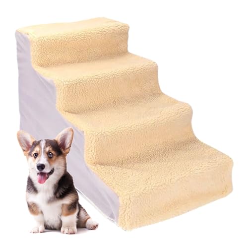 Escadas para gatos - Passos para cama de cachorro em 4 passos - A flanela confortável montada das gr