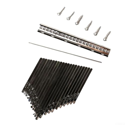 Kit de pièces de rechange pour kalimba à 21 touches avec clés en acier, ponts en bois, support Z et accessoires d'accordage pour débutants et personnalisation d'instruments – vue 7