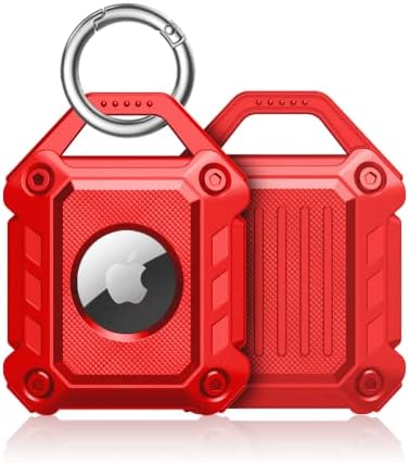 Sichy Waterproof Airtag Keychain Holder Case,Screw Full Cover Compatible with Apple Air Tag Tracker Key Ring Air Tags Protective Cover, TPU Case for Keys, Bags, Luggage and Pet Collar
