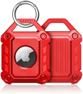 Sichy Waterproof Airtag Keychain Holder Case,Screw Full Cover Compatible with Apple Air Tag Tracker Key Ring Air Tags Protective Cover, TPU Case for Keys, Bags, Luggage and Pet Collar