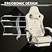 Gaming Chair with Footrest Ergonomic Computer Chair Massage Lumbar Cushion, Racing Video Game Chair Adjustable Rocker Recliner Executive Office Desk Chair Pu Leather for Adults