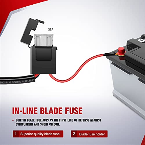 Image of Nilight 10018W 14AWG DT Connector Wiring Harness Kit Bar 12V On Off Switch Power Relay Blade Fuse for Off Road LED Work Light-ONE Lead