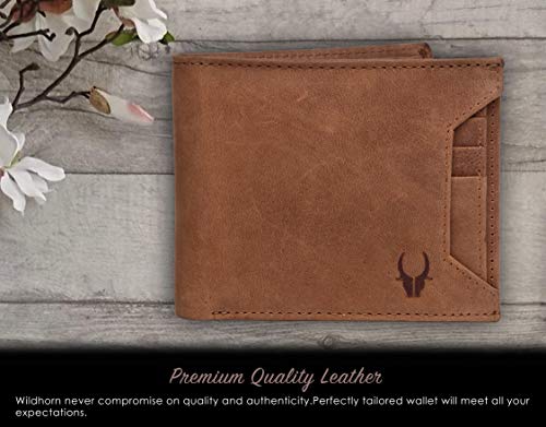 Image of WildHorn Leather Wallet For Men, Tan Hunter