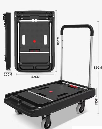 Carretilla plegable de mano de 4 ruedas 550 lb miniatura 2