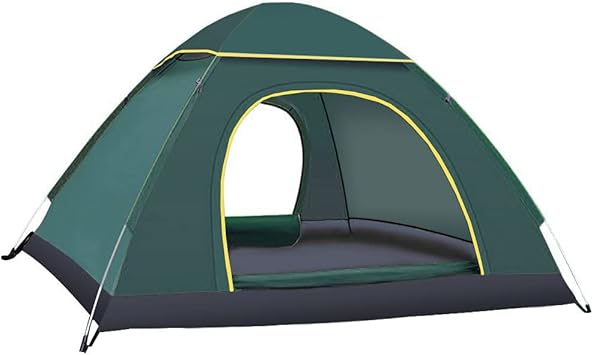 Amazon テント キャンプテント ツーリング テント ワンタッチテント 2 4人用 二重層 2way テント キャンプ用品 アウトドア 登山 露営 花見 Uvカット加工 防風防水 折りたたみ 超軽量 蚊帳付き アーミーグリーン S A テント本体