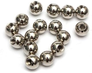 Threaded Balls - Threaded Ball Joint - 16Pcs Φ10 M4 Threaded Steel Ball Rod Ends for Kossel 3D Printer Joints (Stainless Steel Threaded Ball)