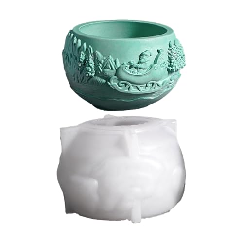 サンタ植木鉢シリコーン金型クリスマスエポキシ樹脂手作り石鹸チョコレートベーキングクリスマスクラフト金型