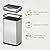 EKO Mirage-T 50 Liter / 13.2 Gallon Touchless Rectangular Motion Sensor Trash Can, Brushed Stainless Steel Finish