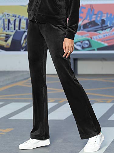 MessBebe Womens Velour Tracksuits Set Long Sleeve Sweatsuits 2 Piece Sports Outfit Zip Hoodie Sweatpants Joggers Set4