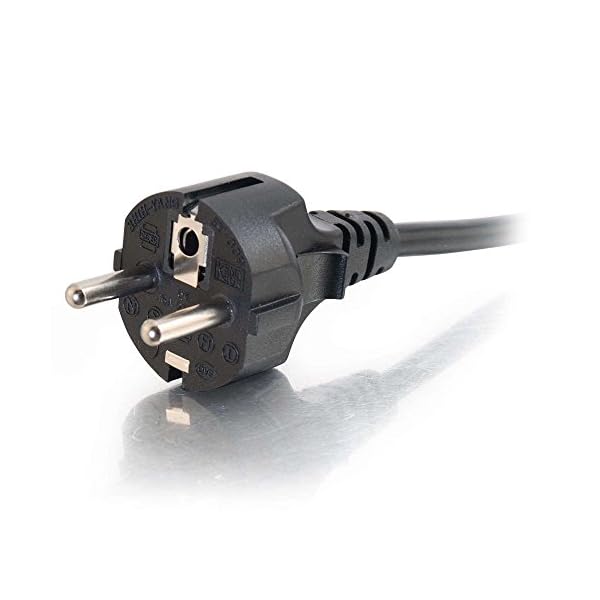 C2G 2M Stromkabel (IEC320C13 to CEE 7/7 Schuko) 6 Foot Netzkabel für Computer und Monitor – Bild 5