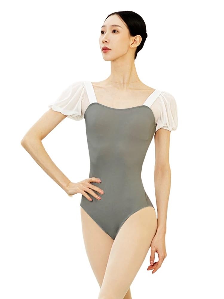 INOKAI Top da Danza Abbigliamento Body da Ballo for Donna, Tuta da Ballo for Adulti, Abbigliamento da Ballo for la Pratica Quotidiana, Body da Yoga