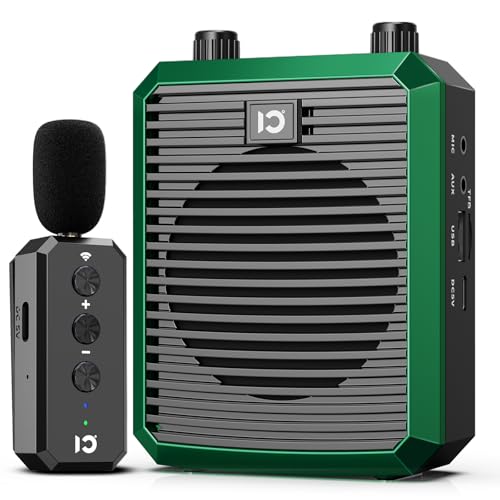 SHIDU Amplificador De Voz Com Microfone Lapela Sem Fio, Alto-Fala...