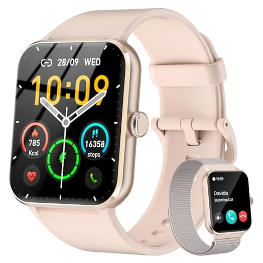 Baolubao Reloj Inteligente Mujer, 1.85" Smartwatch con Llamadas y Whatsapp Mensajes Bluetooth, Pulsómetro, Monitor de Sueño, 100+ Modos Deporte, Monitores de Actividad para Android iOS
