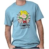 Brisco Brands Retro Old School Dennis The Menace Graphic T Shirt Men or Women Sky